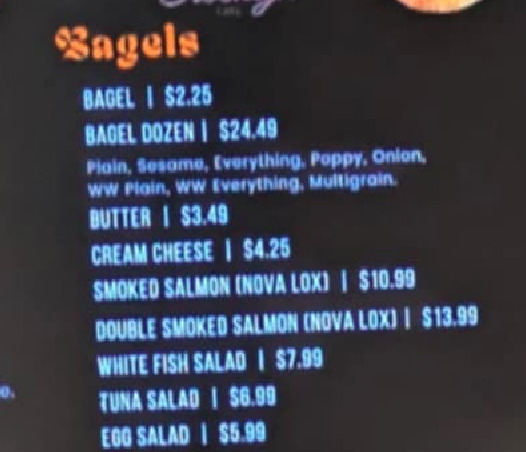 Brooklyn Cafe Menu